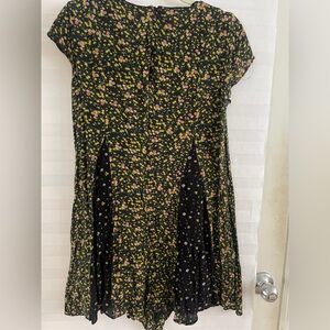 Two tone floral Romper